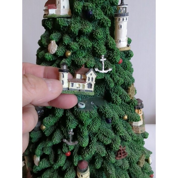 DANBURY MINT Captain's Lighthouse  Christmas Tree  Nautical Some Lights Down - Picture 3 of 10